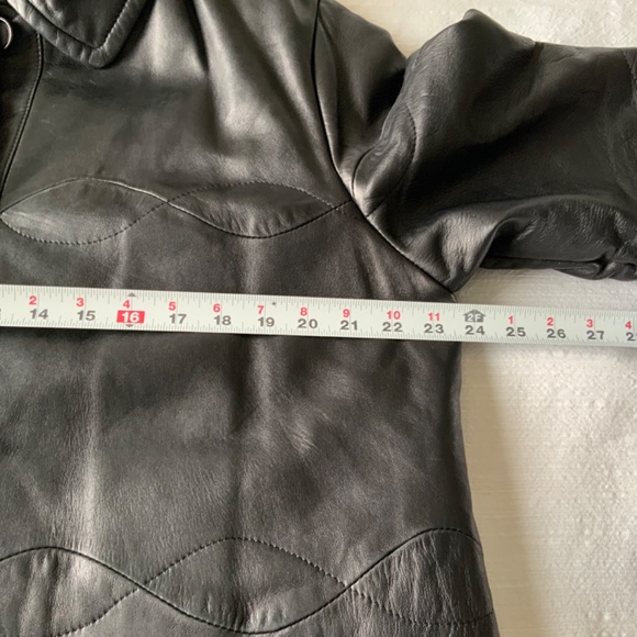 Vintage Vera Pelle Italian Real Genuine Leather Warm Jacket size M - Picture 6 of 15